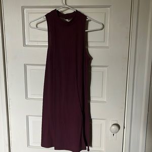Purple Mock Neck Dress